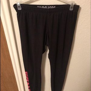 Nike Black and Pink Leggings